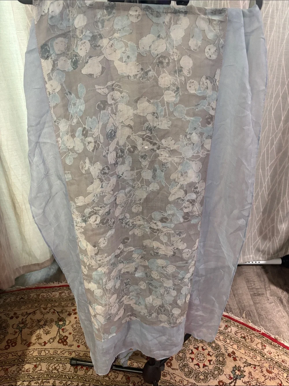 Simply Vera Vera Wang Light Blue Floral Sheer Scarf